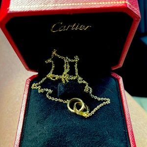 Cartier gold love necklace. Needs a good cleaning but otherwise in great cond